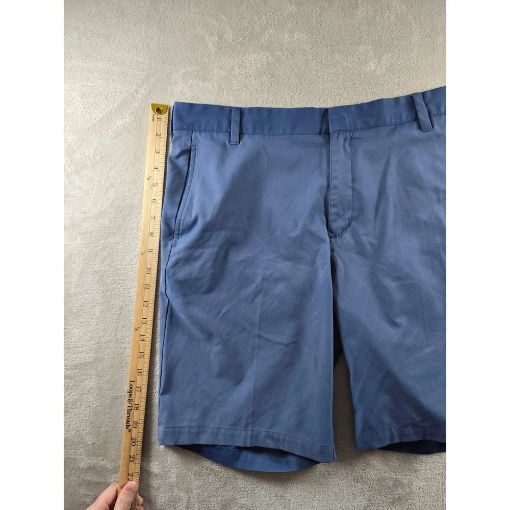 Adidas Golf Shorts‎ Mens 36 Blue Performance Flat Front Casual Pockets